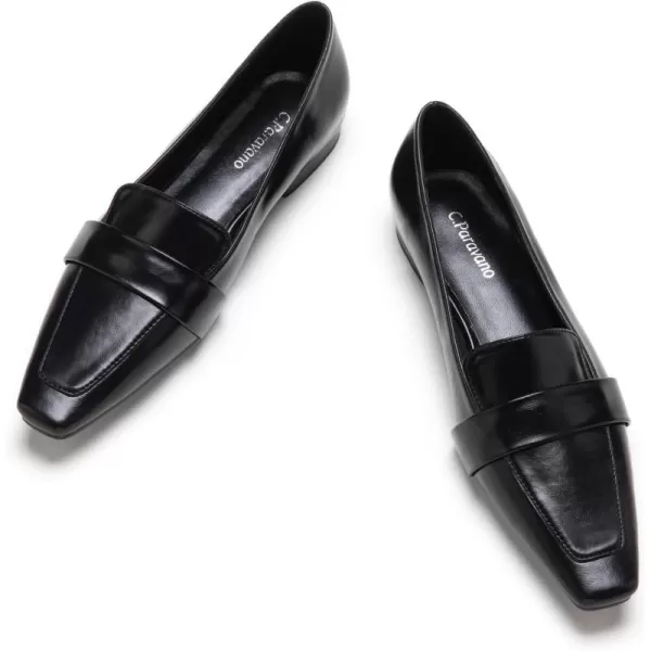 C.Paravano Loafer for Women | Leather Penny Loafers | Slip On Loafer | Women's Loafers | Squared Toe Loafer Flat | Comfort Loafer Shoes