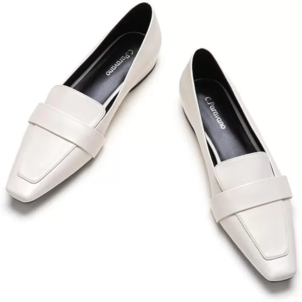 C.Paravano Loafer for Women | Leather Penny Loafers | Slip On Loafer | Women's Loafers | Squared Toe Loafer Flat | Comfort Loafer Shoes