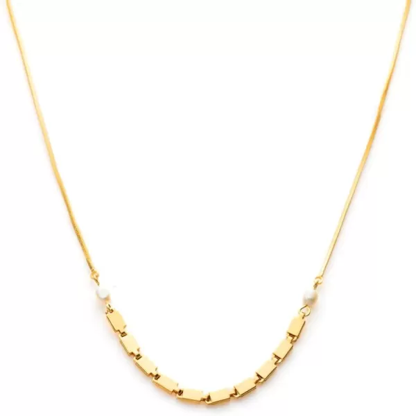 C.Paravano Pearl Necklaces for Women | Pearl Choker Necklace | 18K Gold Plated Chain Necklace | Necklaces Pearl | Real Pearl Necklace | Long Pearl Necklace | Gold and Pearl Necklace