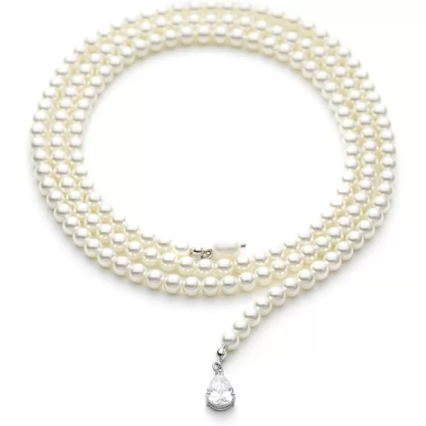 C.Paravano Pearl Necklaces for Women | Pearl Choker Necklace | 18K Gold Plated Chain Necklace | Necklaces Pearl | Real Pearl Necklace | Long Pearl Necklace | Gold and Pearl Necklace