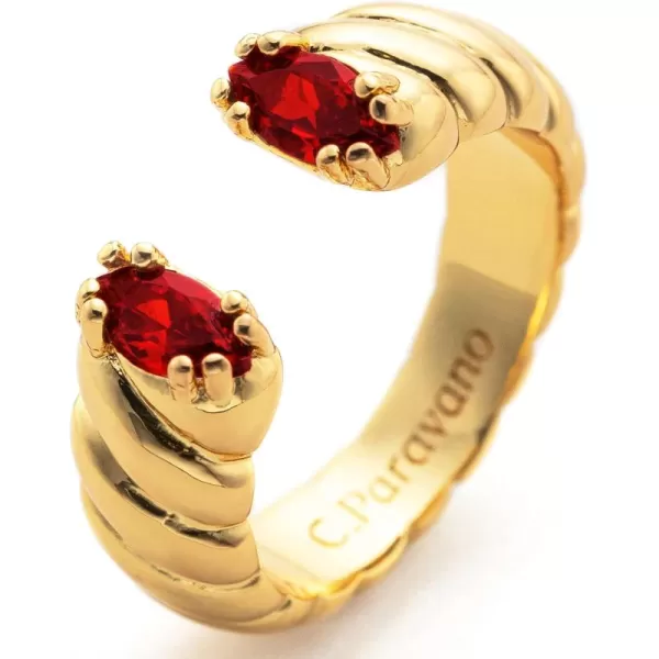 C.Paravano Rings for Women Gold 18K | Womens Adjustable Rings | Vintage Rings for Women | 18k Gold Rings for Women Real Gold | Rings for Women | 18k Gold Rings for Women