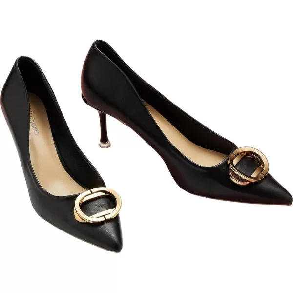 C.Paravano Womens Designer Pumps I Comfortable Stiletto Heel Pumps I Kitten Heels for Women I Pointed Toe Daily Pumps I Party Wedding Pumps
