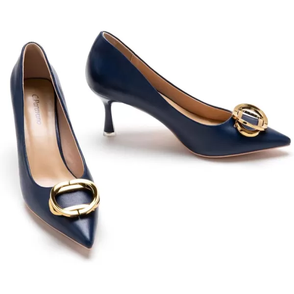 C.Paravano Womens Designer Pumps I Comfortable Stiletto Heel Pumps I Kitten Heels for Women I Pointed Toe Daily Pumps I Party Wedding Pumps