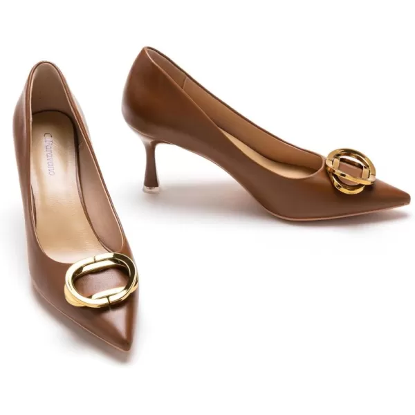 C.Paravano Womens Designer Pumps I Comfortable Stiletto Heel Pumps I Kitten Heels for Women I Pointed Toe Daily Pumps I Party Wedding Pumps