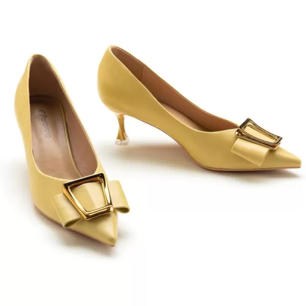 C.Paravano Women's Pump I Pointed Toe Kitten Heel I Closed Toe Low Heel I Comfortable Dress Pump I Leather Wedding Shoes