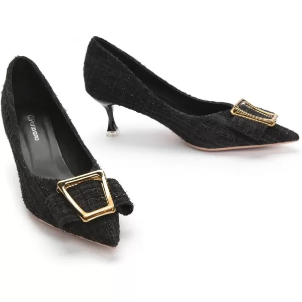 C.Paravano Women's Pump I Pointed Toe Kitten Heel I Closed Toe Low Heel I Comfortable Dress Pump I Leather Wedding Shoes