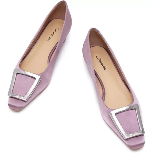 C.Paravano Women's Pumps | Closed Toe Chunky Heel | Leather Low Block Heels | Square Toe Low Heels | Dress Pumps Shoes | Pearl Ankle Strap Pumps Shoes