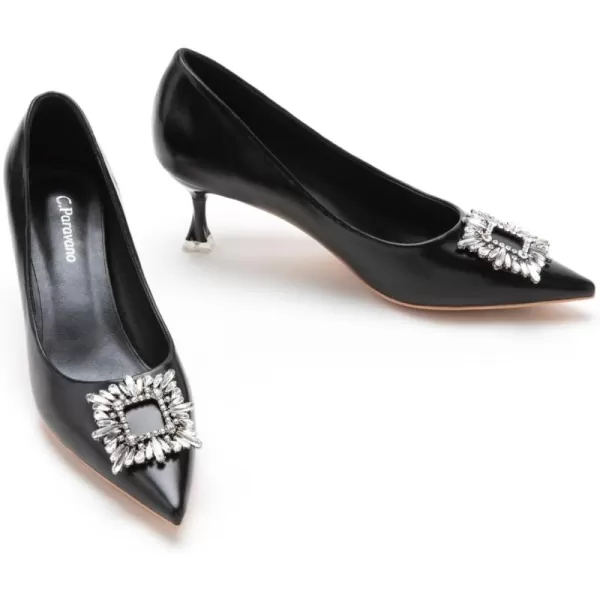 C.Paravano Women's Pumps I Pointed Toe Kitten Heel I Closed Toe Dress Pump I Comfortable Wedding Shoes