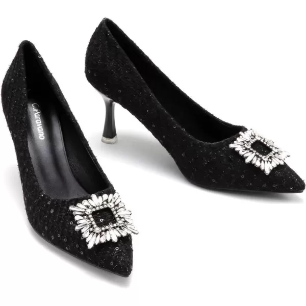 C.Paravano Women's Pumps I Pointed Toe Kitten Heel I Closed Toe Dress Pump I Comfortable Wedding Shoes
