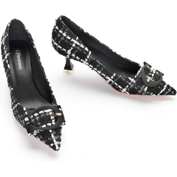 C.Paravano Women's Pumps | Low Heel for Women | Womens Designer Pumps | Kitten Heels for Women | Womens Short Heels | Leather Pumps for Women