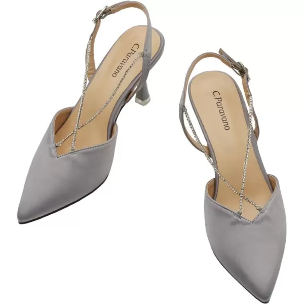 C.Paravano Women's Slingback | Leather Slingback Flats | Pointed Toe Slingback Pumps | Comfort Heeled Sandal | Slip on Flats Shoes for Wedding