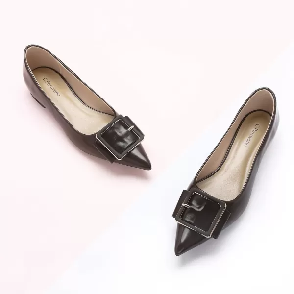 C.Paravano Flat Shoes | Leather Flats for Women | Pointed Toe Flats | Women Flat Shoes | Ballet for Women Shoes | Work Flats for Women