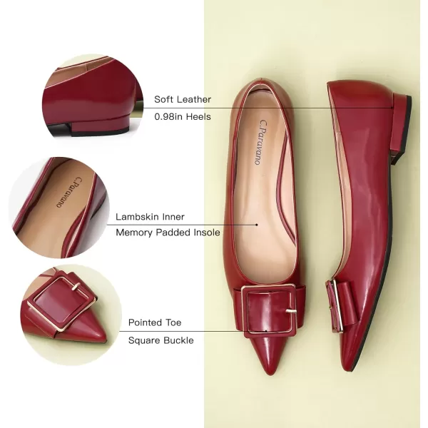 C.Paravano Flat Shoes | Leather Flats for Women | Pointed Toe Flats | Women Flat Shoes | Ballet for Women Shoes | Work Flats for Women