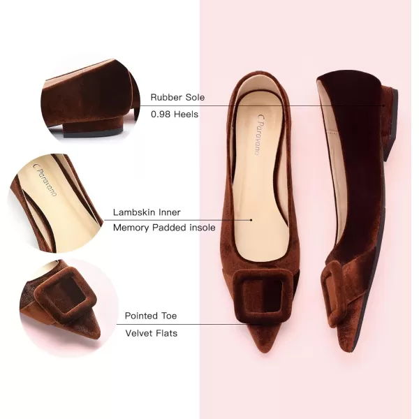 C.Paravano Flat Shoes | Leather Flats for Women | Pointed Toe Flats | Women Flat Shoes | Ballet for Women Shoes | Work Flats for Women