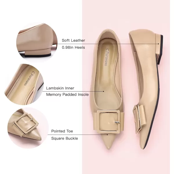 C.Paravano Flat Shoes | Leather Flats for Women | Pointed Toe Flats | Women Flat Shoes | Ballet for Women Shoes | Work Flats for Women