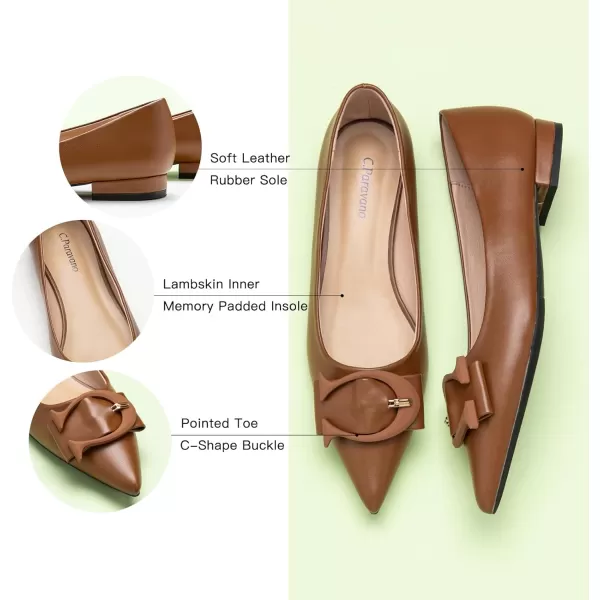 C.Paravano Flat Shoes for Women | Ballet Shoes | Pointed Toe Flats | Leather Flats for Women | Comfortable Slip on Women's Flats | Work Flats for Women