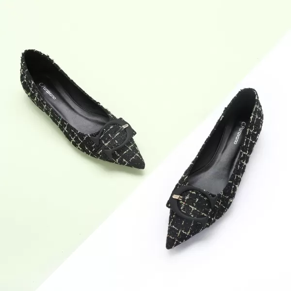 C.Paravano Flat Shoes for Women | Ballet Shoes | Pointed Toe Flats | Leather Flats for Women | Comfortable Slip on Women's Flats | Work Flats for Women