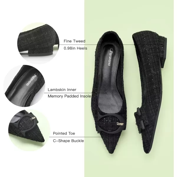 C.Paravano Flat Shoes for Women | Ballet Shoes | Pointed Toe Flats | Leather Flats for Women | Comfortable Slip on Women's Flats | Work Flats for Women