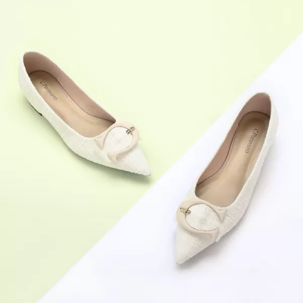 C.Paravano Flat Shoes for Women | Ballet Shoes | Pointed Toe Flats | Leather Flats for Women | Comfortable Slip on Women's Flats | Work Flats for Women