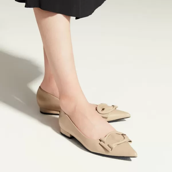 C.Paravano Flat Shoes for Women | Ballet Shoes | Pointed Toe Flats | Leather Flats for Women | Comfortable Slip on Women's Flats | Work Flats for Women