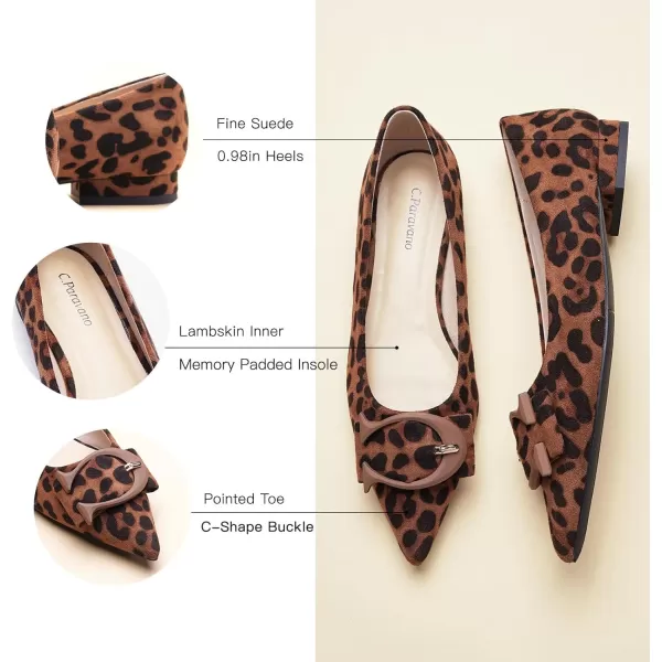 C.Paravano Flat Shoes for Women | Ballet Shoes | Pointed Toe Flats | Leather Flats for Women | Comfortable Slip on Women's Flats | Work Flats for Women