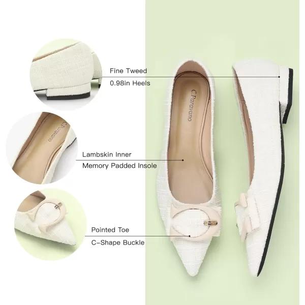 C.Paravano Flat Shoes for Women | Ballet Shoes | Pointed Toe Flats | Leather Flats for Women | Comfortable Slip on Women's Flats | Work Flats for Women