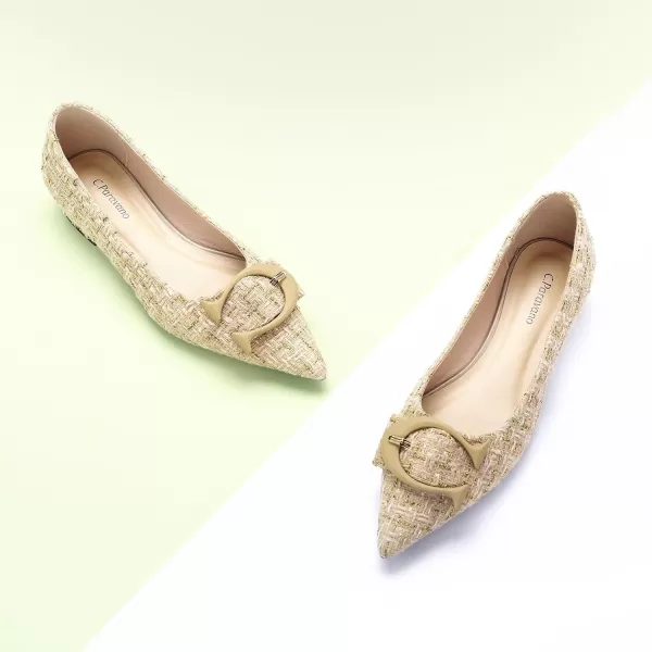C.Paravano Flat Shoes for Women | Ballet Shoes | Pointed Toe Flats | Leather Flats for Women | Comfortable Slip on Women's Flats | Work Flats for Women