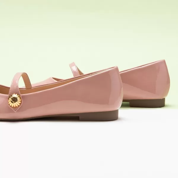 C.Paravano Mary Jane Flats for Women | Women's Ballet Flats | Mary Jane Shoes Women | Leather Square Toe Flats