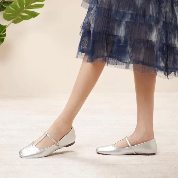 C.Paravano Mary Jane Flats for Women | Women's Ballet Flats | Mary Jane Shoes Women | Leather Square Toe Flats
