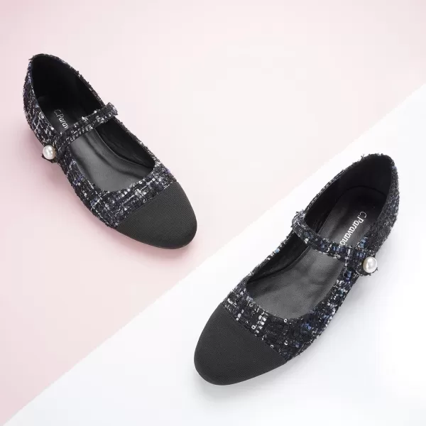 C.Paravano Mary Jane Shoes for Women | Women's Flats | Round Toe Mary Jane Flats | Dress Flats Shoes | Women Slip On Ballet Flats