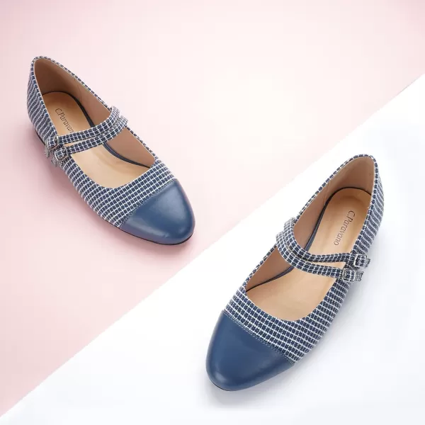 C.Paravano Mary Jane Shoes for Women | Women's Flats | Round Toe Mary Jane Flats | Dress Flats Shoes | Women Slip On Ballet Flats