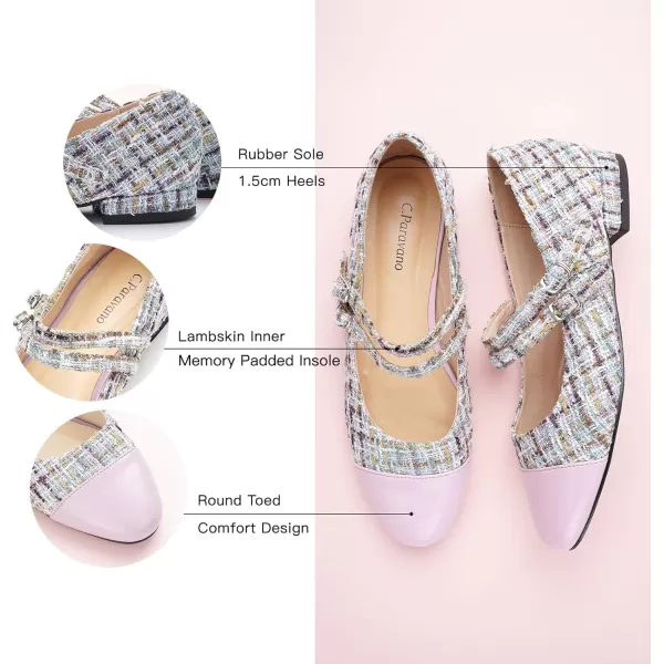 C.Paravano Mary Jane Shoes for Women | Women's Flats | Round Toe Mary Jane Flats | Dress Flats Shoes | Women Slip On Ballet Flats