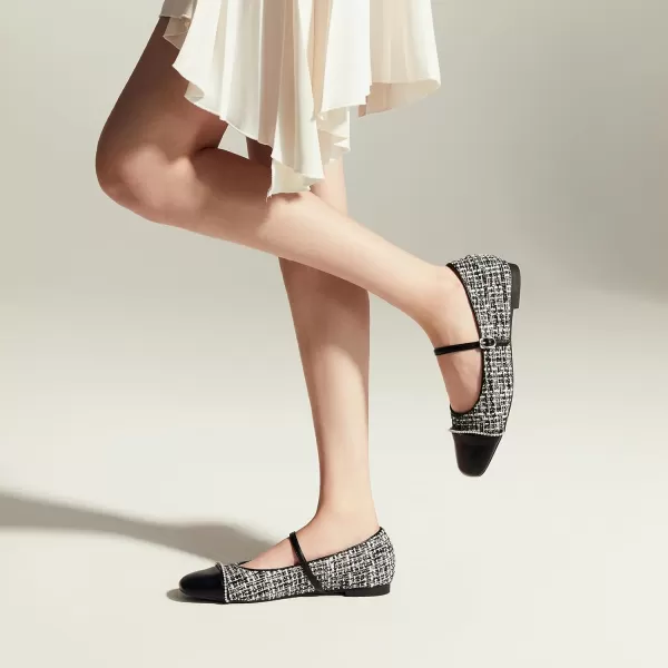 C.Paravano Mary Jane Shoes for Women | Women's Flats | Round Toe Mary Jane Flats | Dress Flats Shoes | Women Slip On Ballet Flats