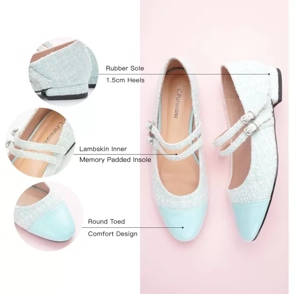 C.Paravano Mary Jane Shoes for Women | Women's Flats | Round Toe Mary Jane Flats | Dress Flats Shoes | Women Slip On Ballet Flats
