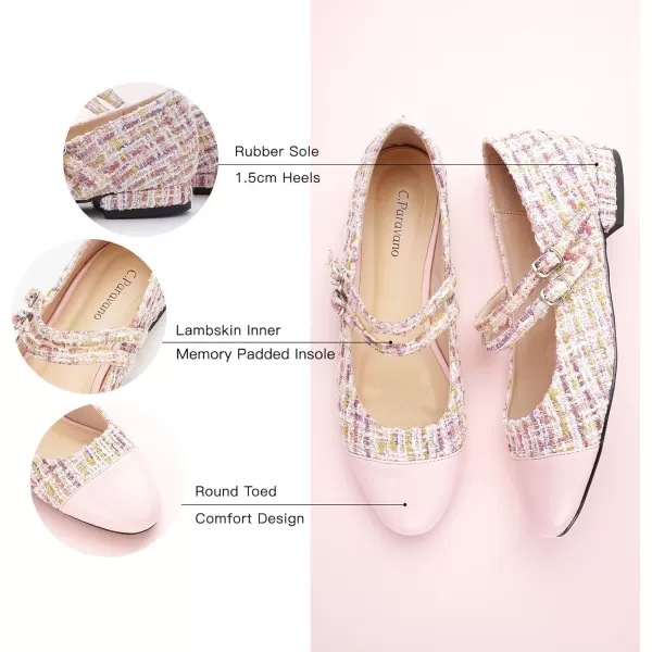 C.Paravano Mary Jane Shoes for Women | Women's Flats | Round Toe Mary Jane Flats | Dress Flats Shoes | Women Slip On Ballet Flats