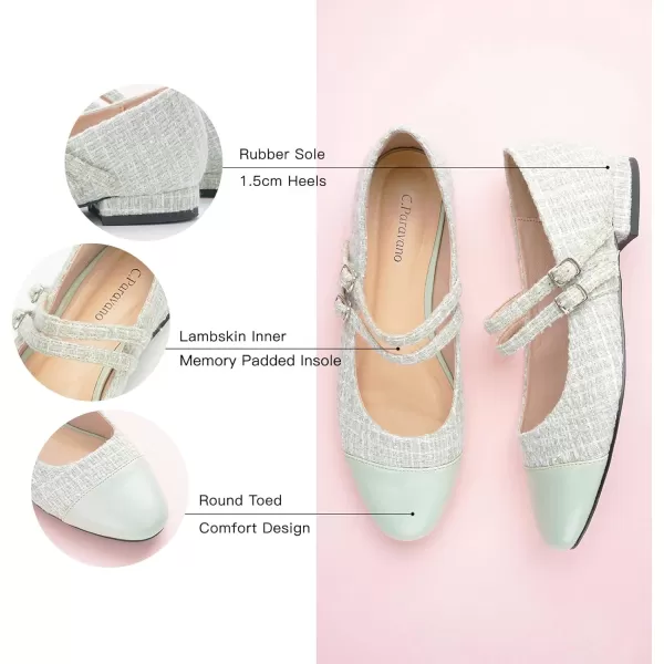 C.Paravano Mary Jane Shoes for Women | Women's Flats | Round Toe Mary Jane Flats | Dress Flats Shoes | Women Slip On Ballet Flats