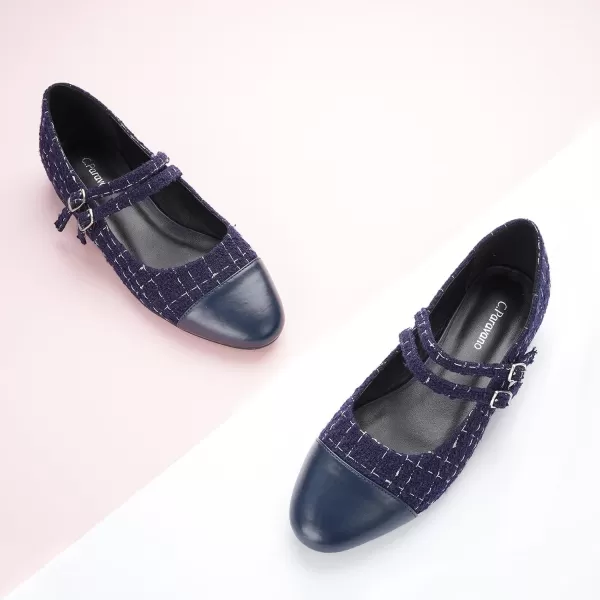 C.Paravano Mary Jane Shoes for Women | Women's Flats | Round Toe Mary Jane Flats | Dress Flats Shoes | Women Slip On Ballet Flats