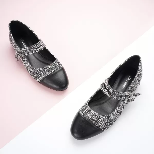 C.Paravano Mary Jane Shoes for Women | Women's Flats | Round Toe Mary Jane Flats | Dress Flats Shoes | Women Slip On Ballet Flats