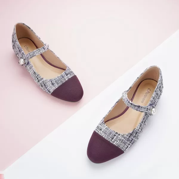 C.Paravano Mary Jane Shoes for Women | Women's Flats | Round Toe Mary Jane Flats | Dress Flats Shoes | Women Slip On Ballet Flats