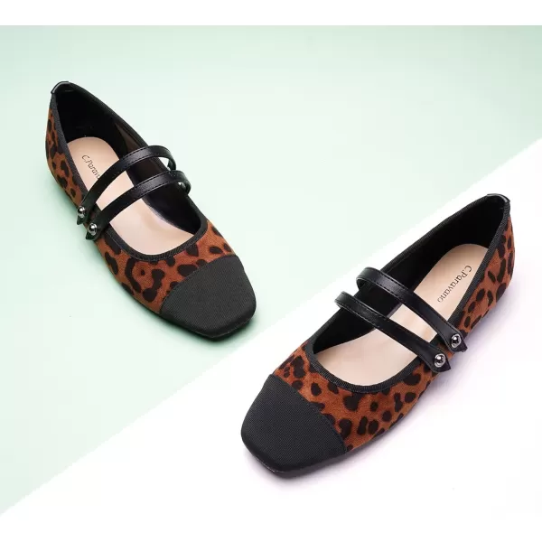 C.Paravano Mary Jane Shoes for Women | Women's Flats | Women Square Toe Flats | Leather Mary Jane