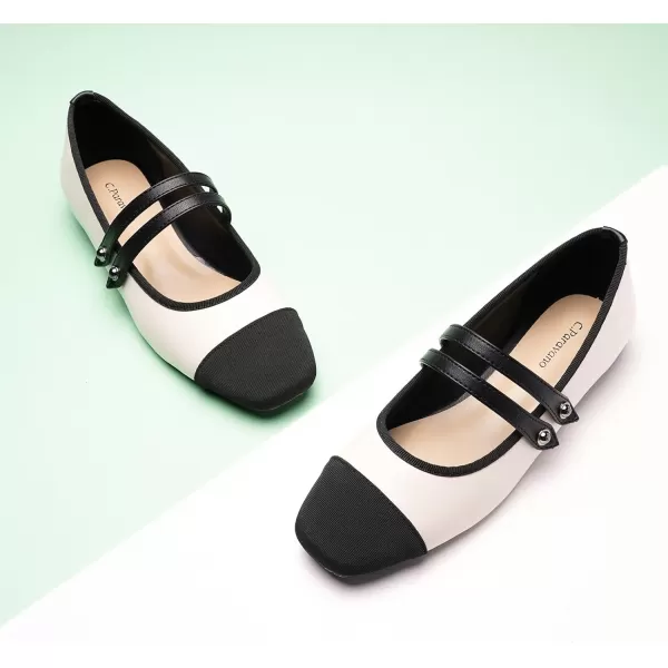 C.Paravano Mary Jane Shoes for Women | Women's Flats | Women Square Toe Flats | Leather Mary Jane