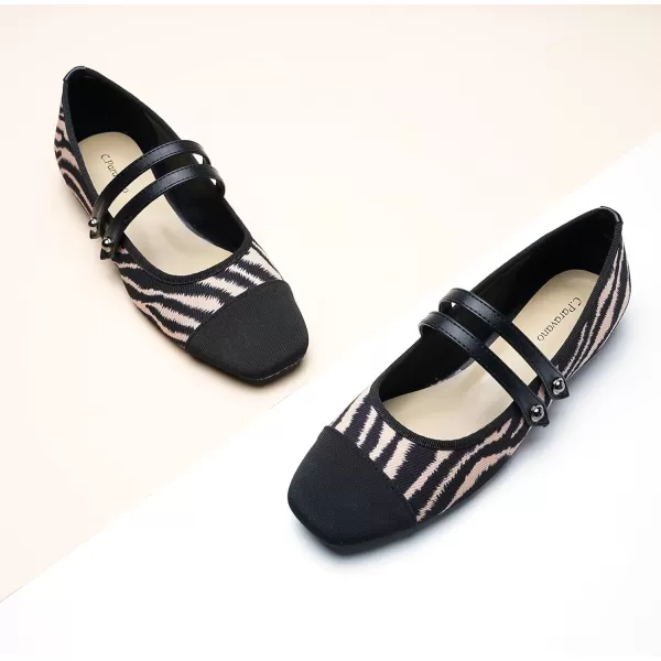 C.Paravano Mary Jane Shoes for Women | Women's Flats | Women Square Toe Flats | Leather Mary Jane