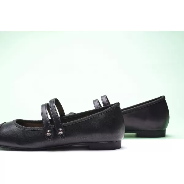 C.Paravano Mary Jane Shoes for Women | Women's Flats | Women Square Toe Flats | Leather Mary Jane