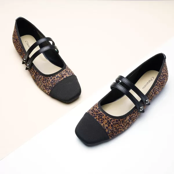 C.Paravano Mary Jane Shoes for Women | Women's Flats | Women Square Toe Flats | Leather Mary Jane