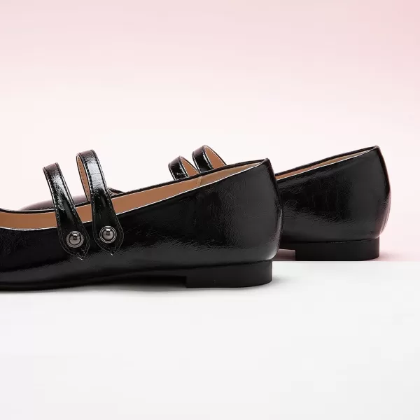 C.Paravano Mary Jane Shoes for Women | Women's Flats | Women Square Toe Flats | Leather Mary Jane