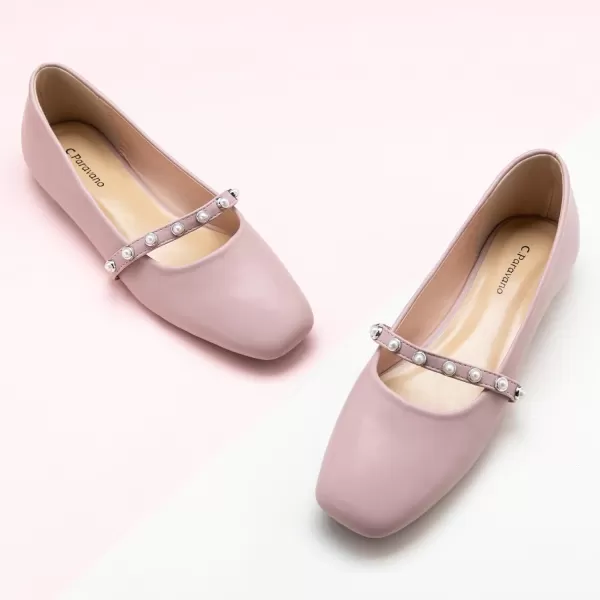C.Paravano Mary Jane Shoes for Women | Women's Flats | Women Square Toe Flats | Leather Mary Jane