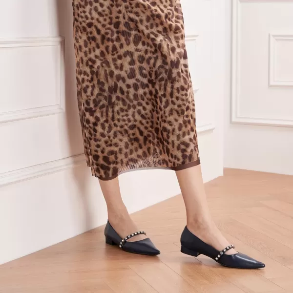 C.Paravano Slingback Flats for Women Pointed Toe Flats Sandal Women's Slingback Flats for Dressy Wedding Office Causal