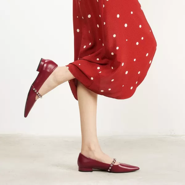 C.Paravano Slingback Flats for Women Pointed Toe Flats Sandal Women's Slingback Flats for Dressy Wedding Office Causal