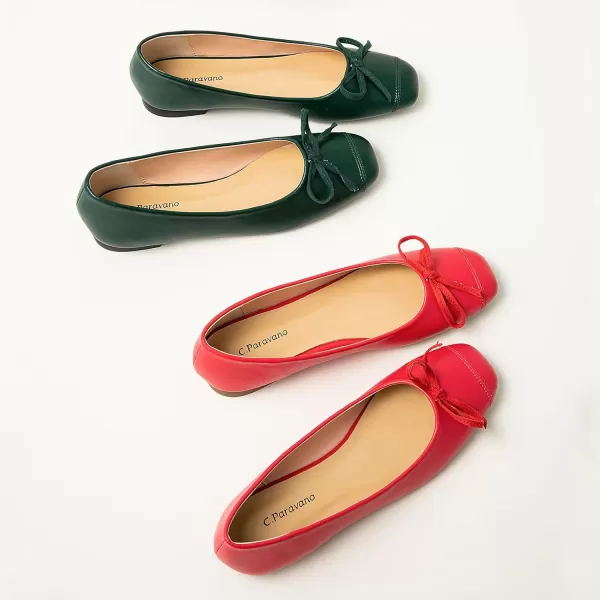 C.Paravano Women's Flats | Ballet Flats for Women | Flat Shoes | Dressy Shoes for Women | Round Toe Flats | Soft Leather Shoes Women