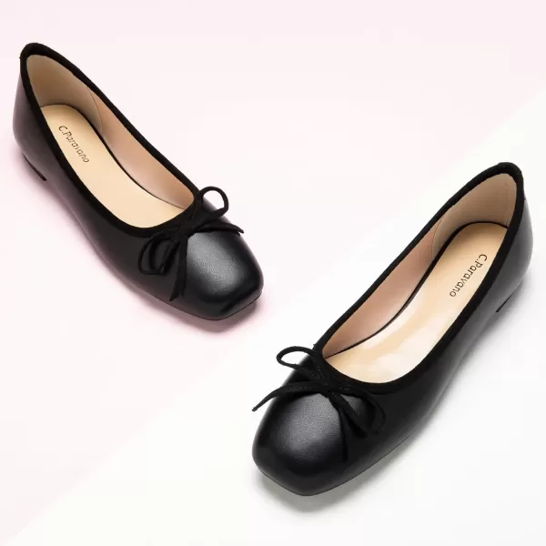 C.Paravano Women's Flats | Ballet Flats for Women | Flat Shoes | Dressy Shoes for Women | Round Toe Flats | Soft Leather Shoes Women
